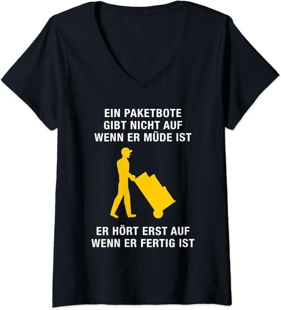 Damen Paketbote Postbote Zusteller Briefträger Outfit Geschenk TShirt